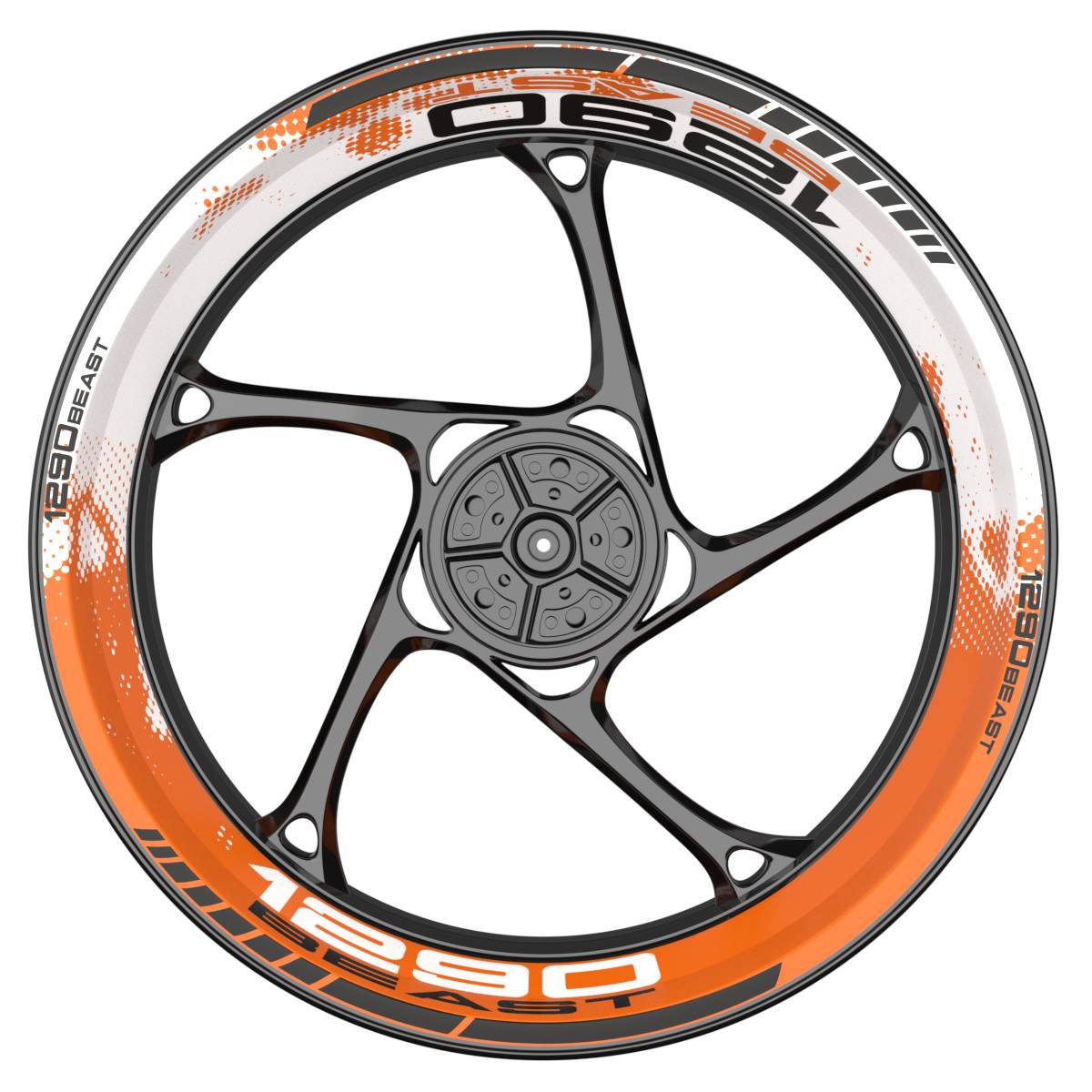 WSPREM 1290 Beast DOTS weiss orange Frontansicht