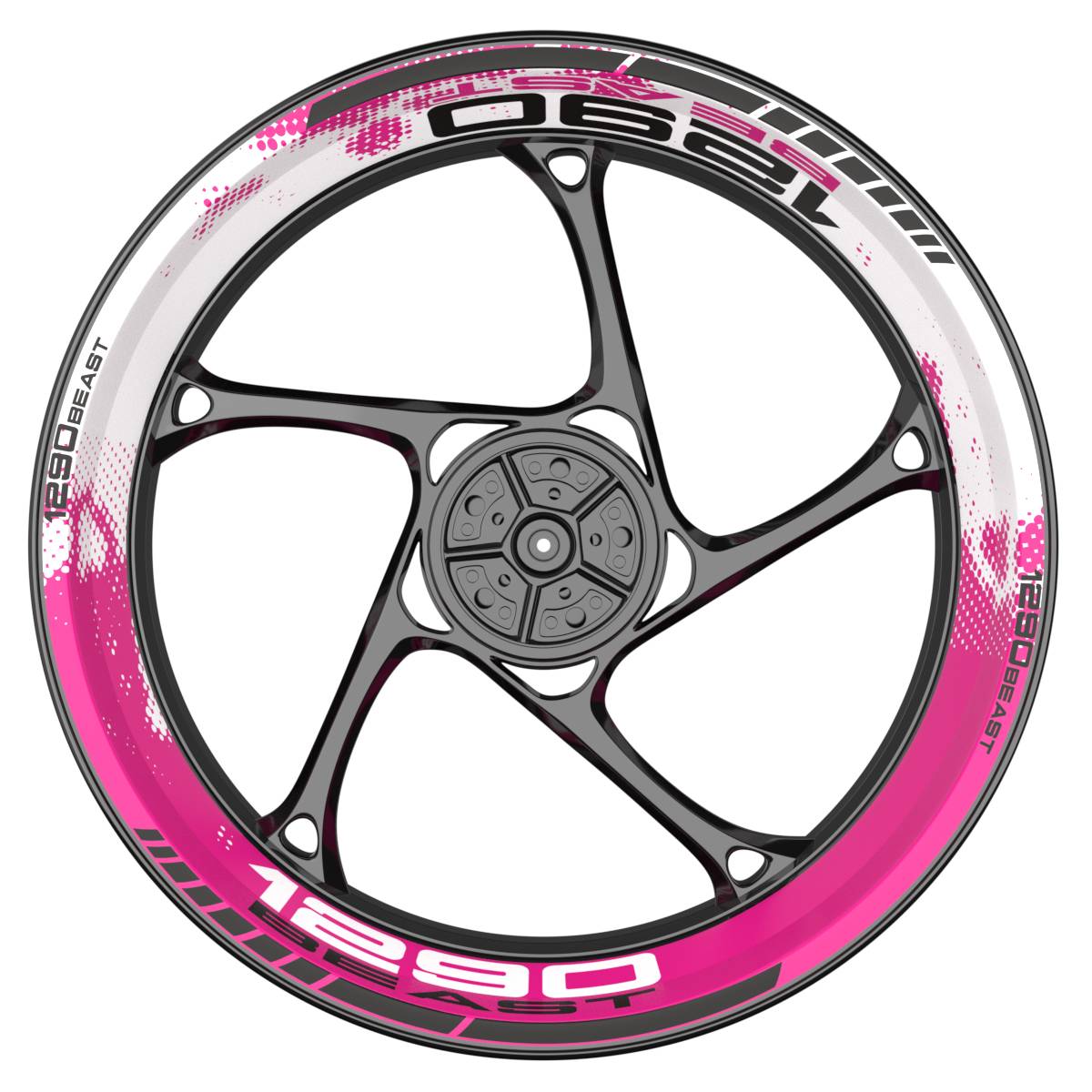 WSPREM 1290 Beast DOTS weiss pink Frontansicht