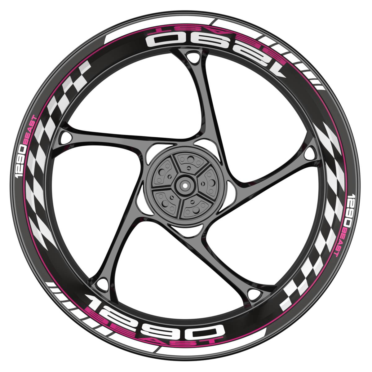 WSPREM 1290 Beast GRID schwarz pink Frontansicht