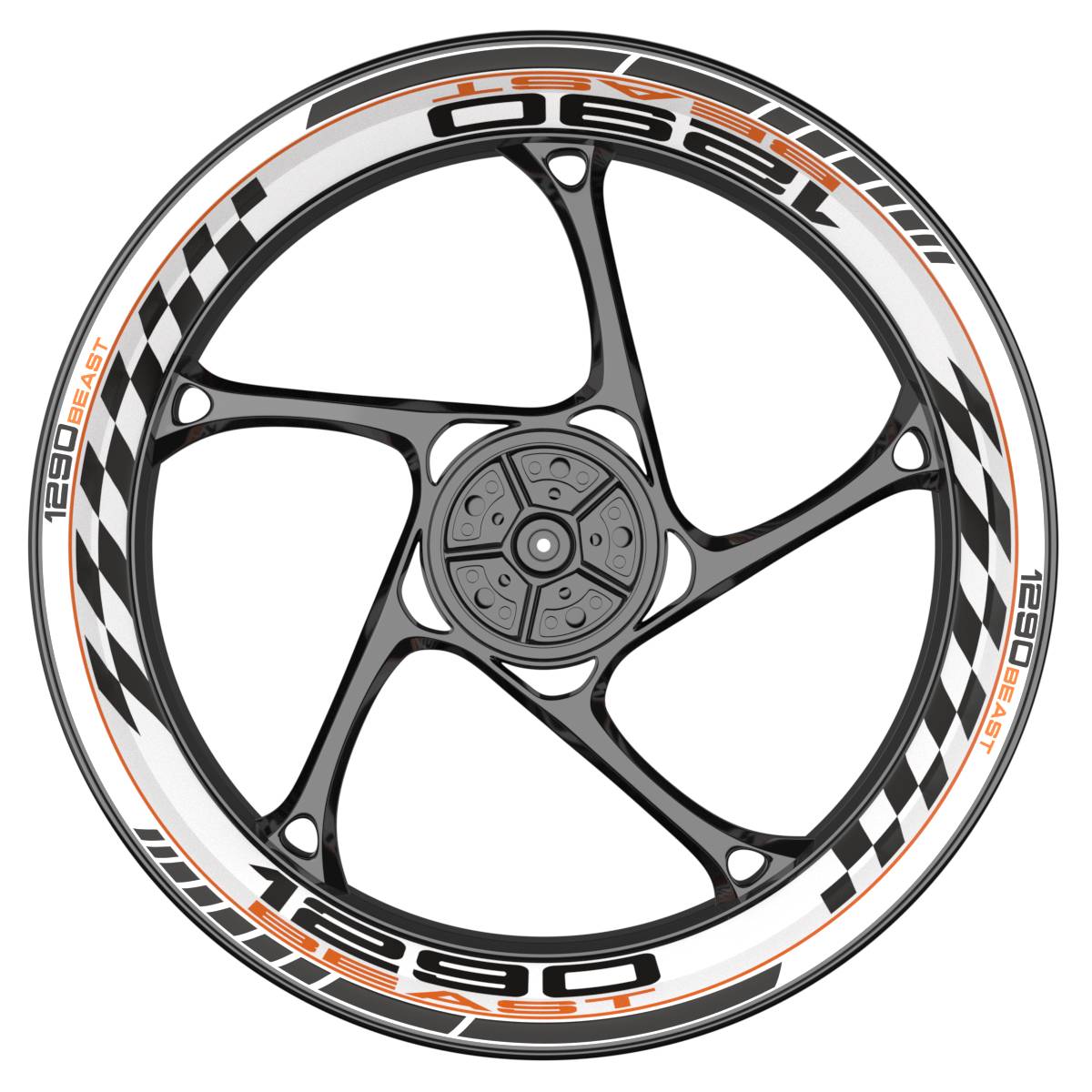 WSPREM 1290 Beast GRID weiss orange Frontansicht