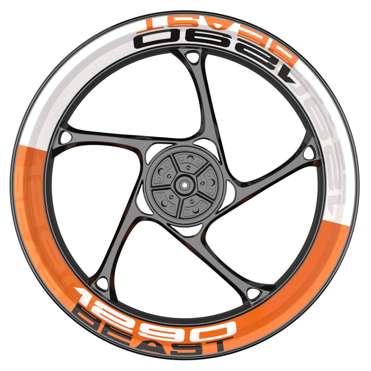 WSPREM 1290 Beast Halb halb weiss V2 orange Frontansicht