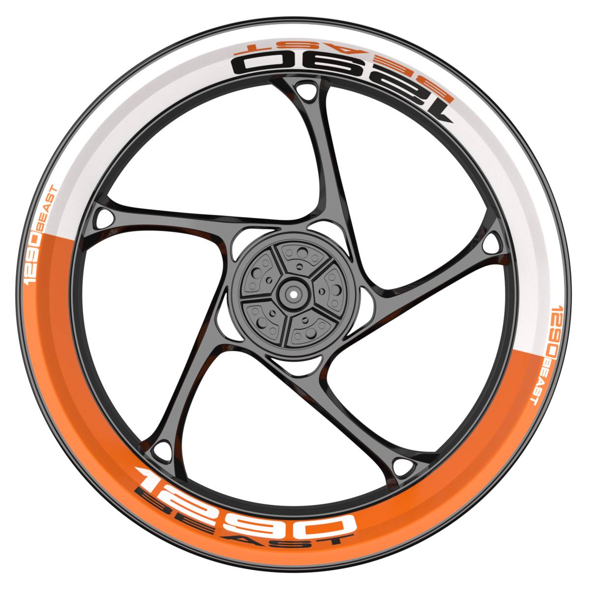 WSPREM 1290 Beast Halb halb weiss orange Frontansicht