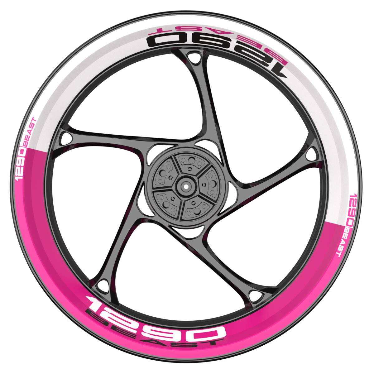 WSPREM 1290 Beast Halb halb weiss pink Frontansicht