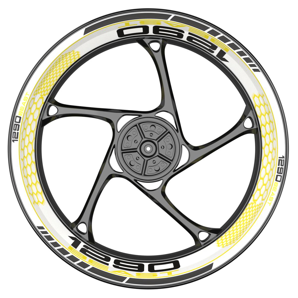 WSPREM 1290 Beast Hexagon weiss gelb Frontansicht