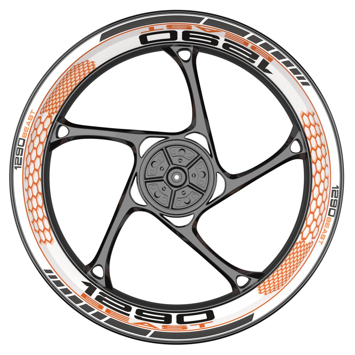 WSPREM 1290 Beast Hexagon weiss orange Frontansicht