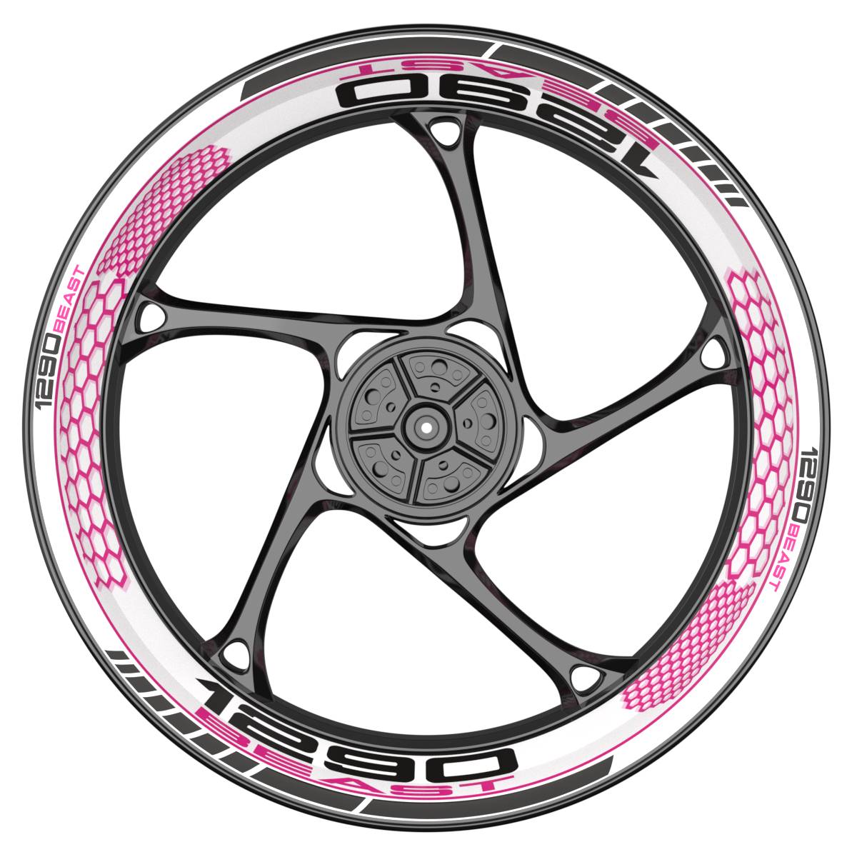 WSPREM 1290 Beast Hexagon weiss pink Frontansicht