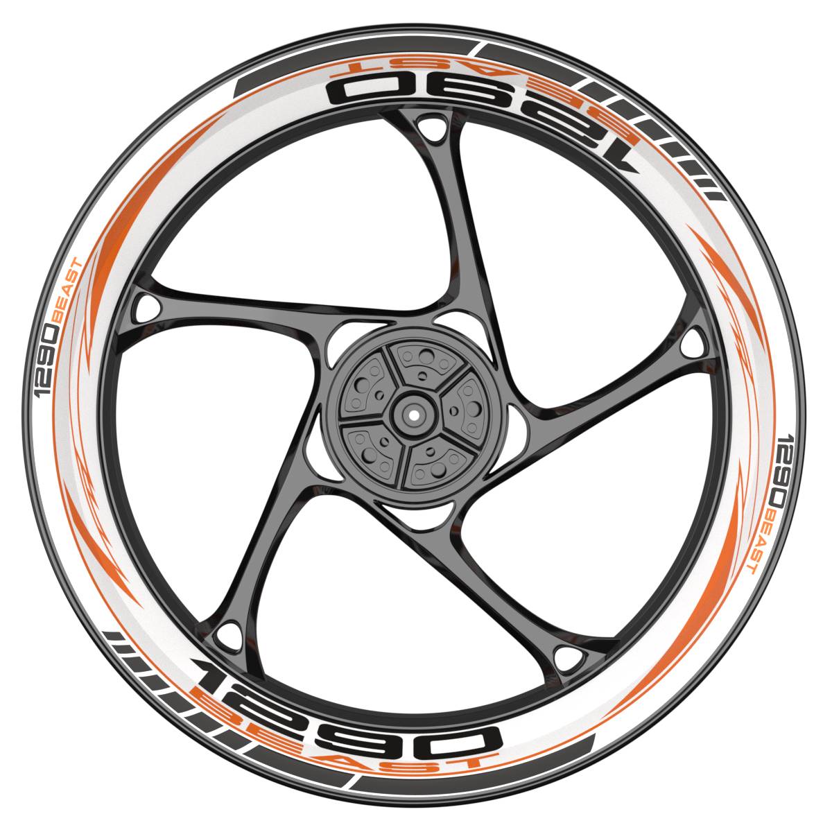 WSPREM 1290 Beast RAZOR weiss orange Frontansicht