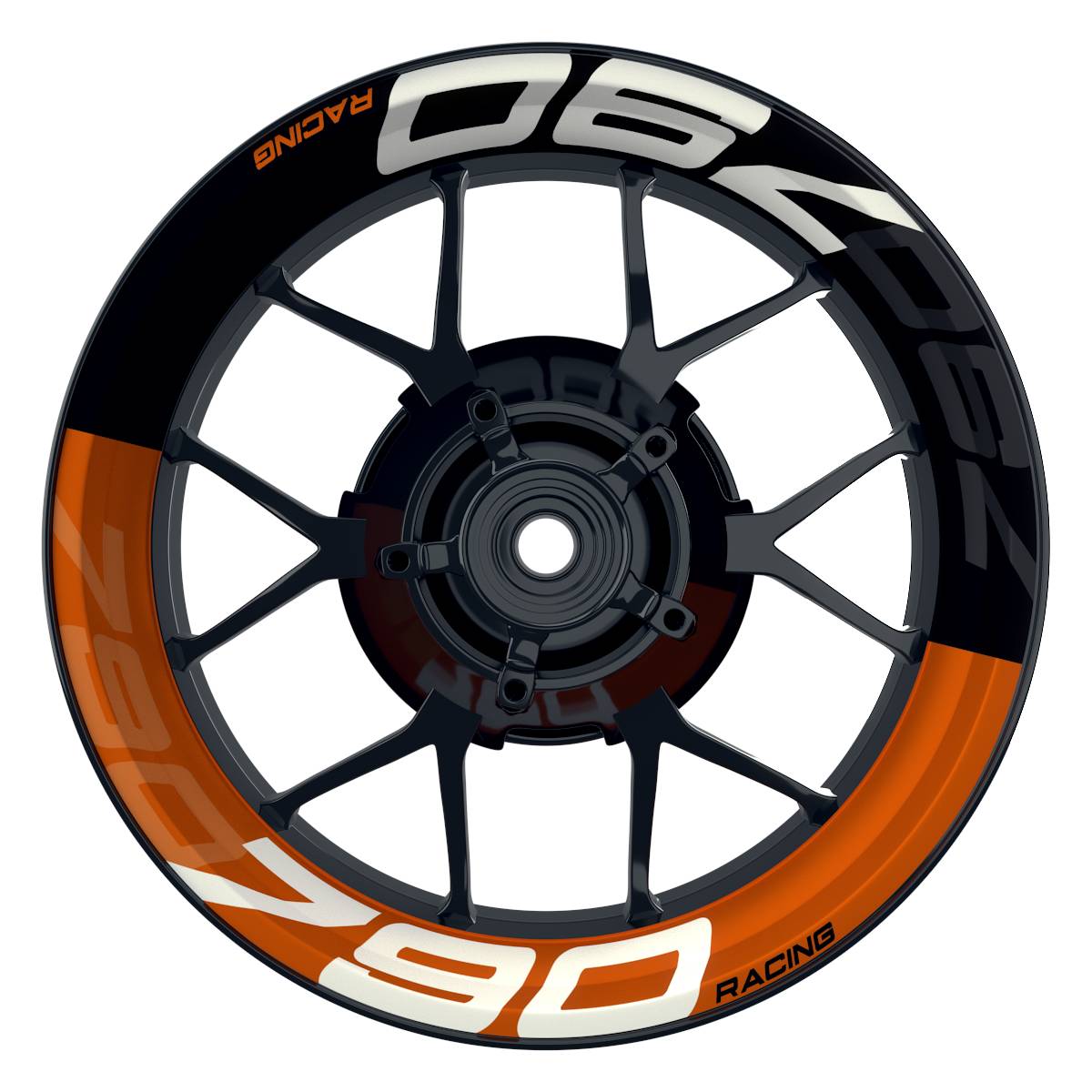 KTM 790RACING 2022 Halb halb schwarz V2 orange Frontansicht