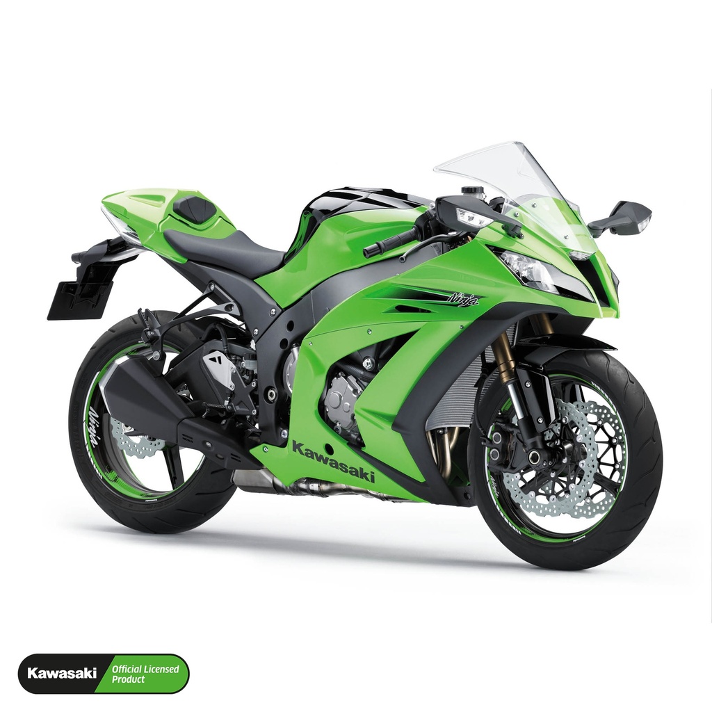 Kawasaki Ninja Felgenaufkleber Design DOTS Ansicht 3