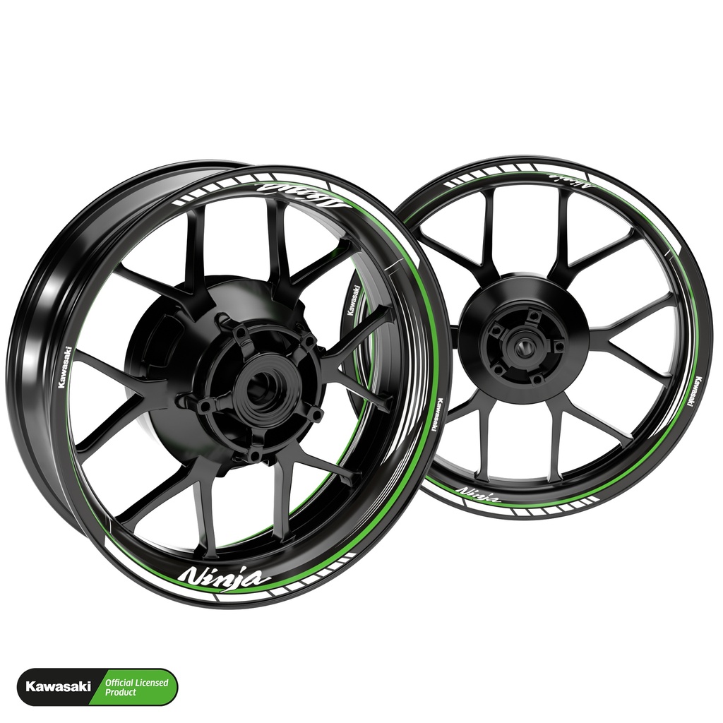 Kawasaki Ninja Felgenaufkleber Design Saw Ansicht 2