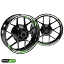 Kawasaki Razor schwarz Hinterrad komplett Premium Wheelsticker geteilt