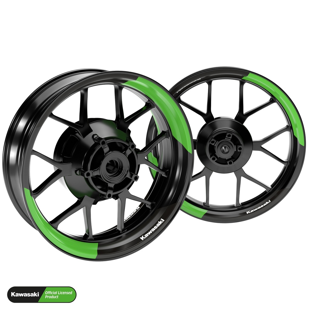 Kawasaki Saber schwarz Hinterrad komplett Premium Wheelsticker geteilt