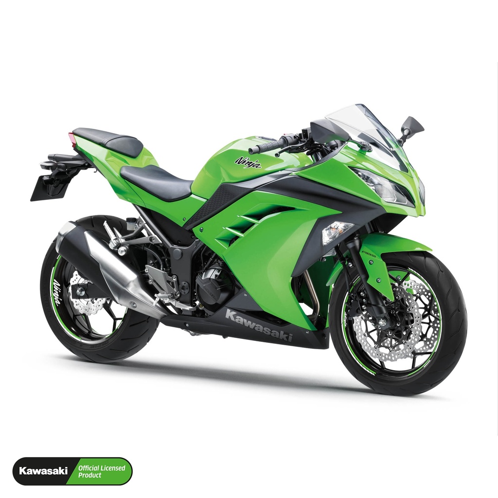 http://one-wheel.net/Bilder/ WS ZT Kawasaki Ninja Clean schwarz Komplett Set N300 Premium Wheelsticker geteilt