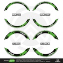 Kawasaki Ninja Dots schwarz Komplett Set 2D Ansicht Premium Wheelsticker geteilt