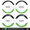 Kawasaki Ninja ZX-10R Fifty Fifty V1 gruen Komplett Set 2D Ansicht Premium Wheelsticker geteilt