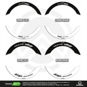 Kawasaki Ninja ZX-10R Fifty Fifty V2 weiss Komplett Set 2D Ansicht Premium Wheelsticker geteilt