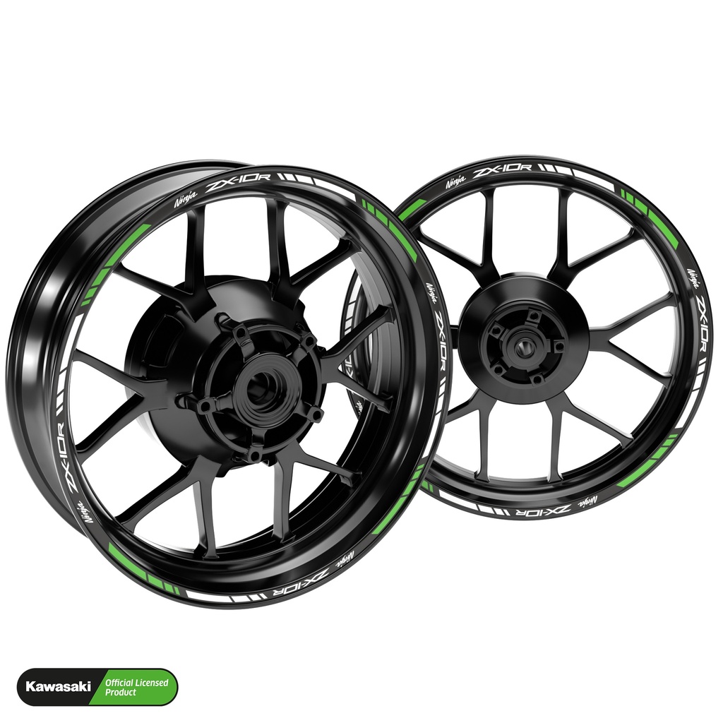 Kawasaki Ninja ZX-10R V1 Hinterrad komplett Felgenaufkleber Motorrad Premium