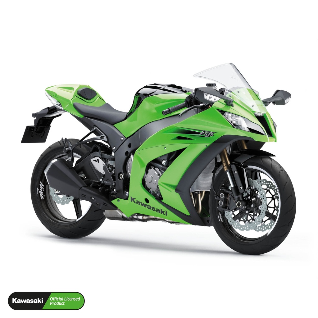 Kawasaki Ninja Felgenaufkleber geteilt Design Fifty Fifty V2 Ansicht 3