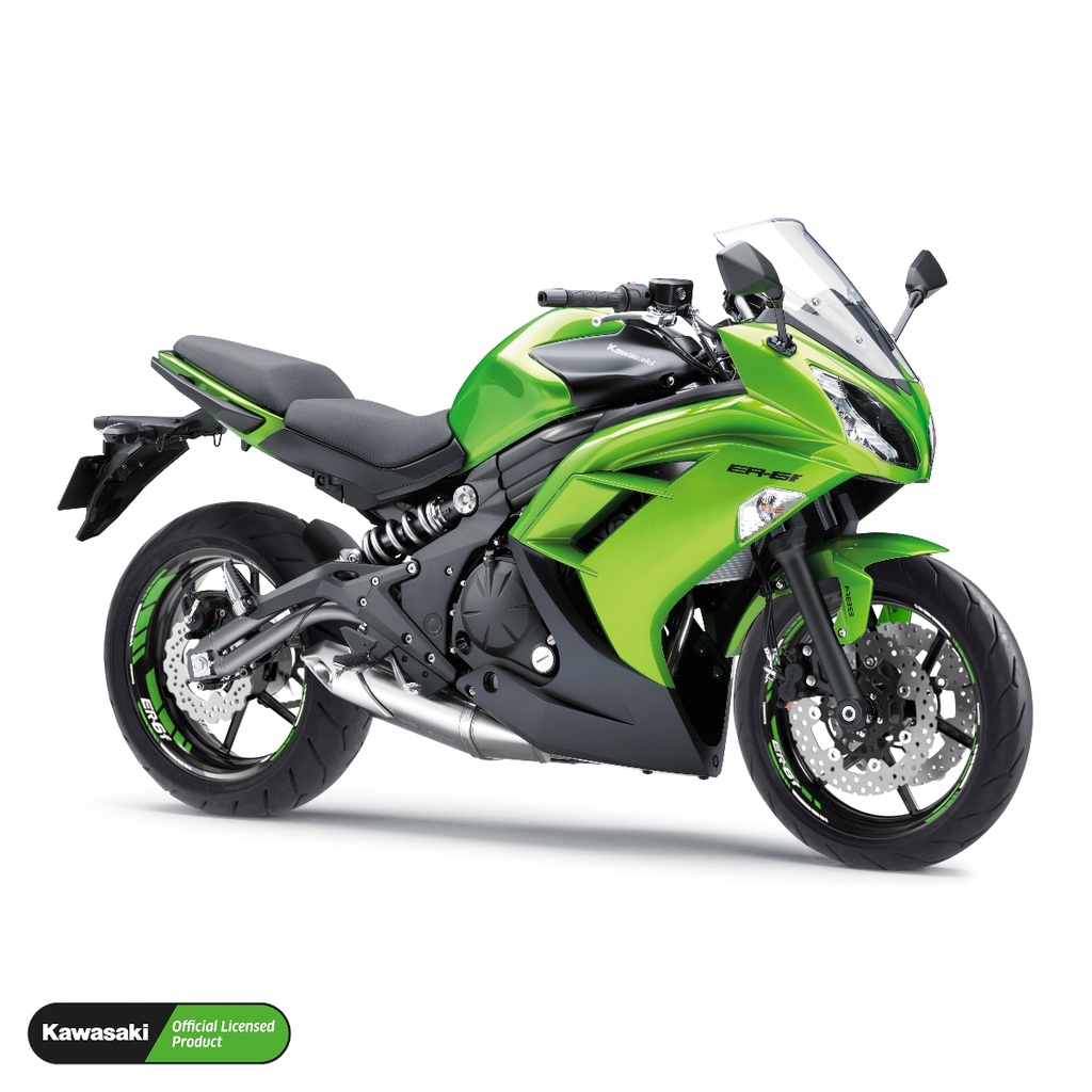 Kawasaki ER6F Felgenaufkleber geteilt Design GRID2 V1