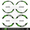 Kawasaki ER6N Felgenaufkleber geteilt Design Dots