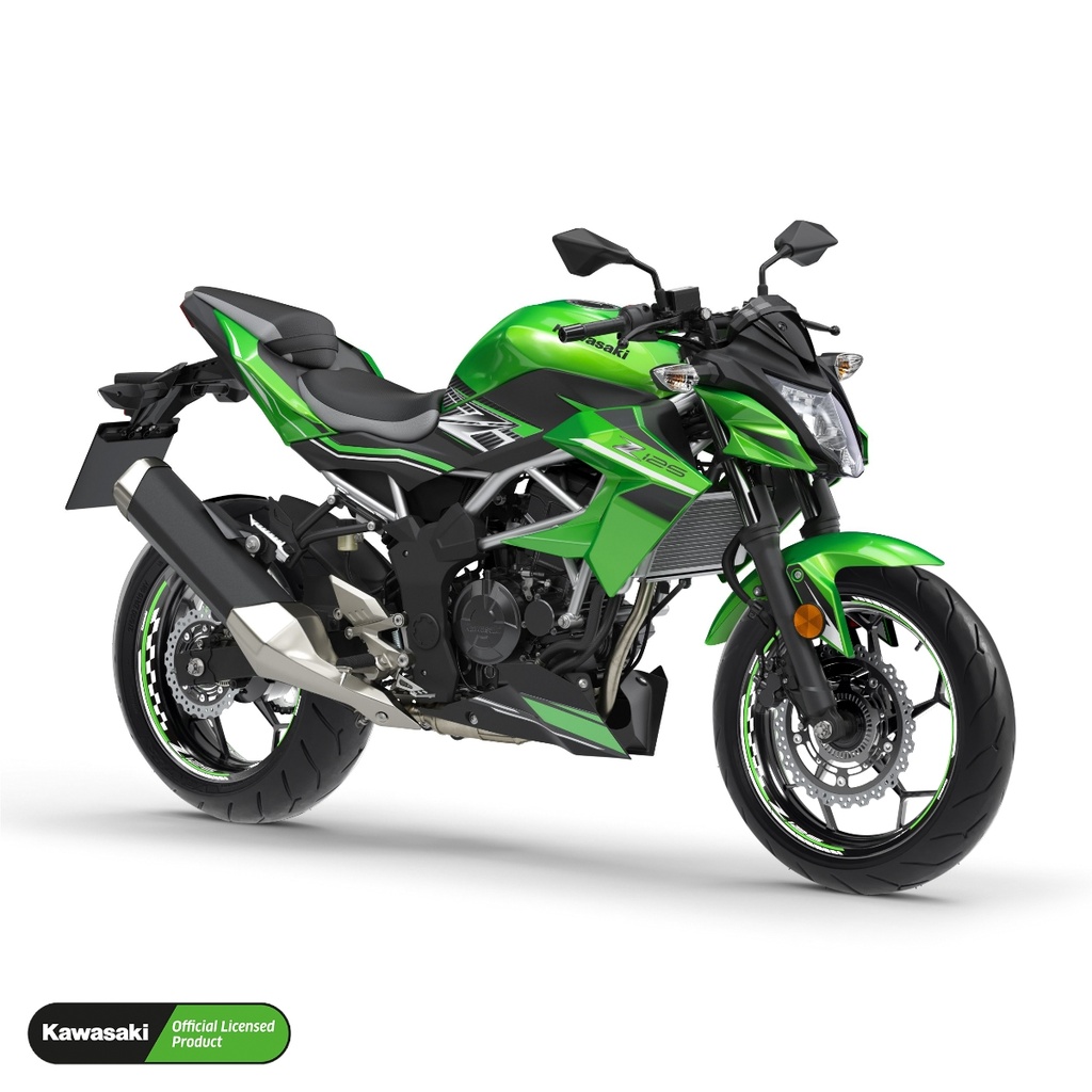 Kawasaki Z125 Felgenaufkleber geteilt Design GRID