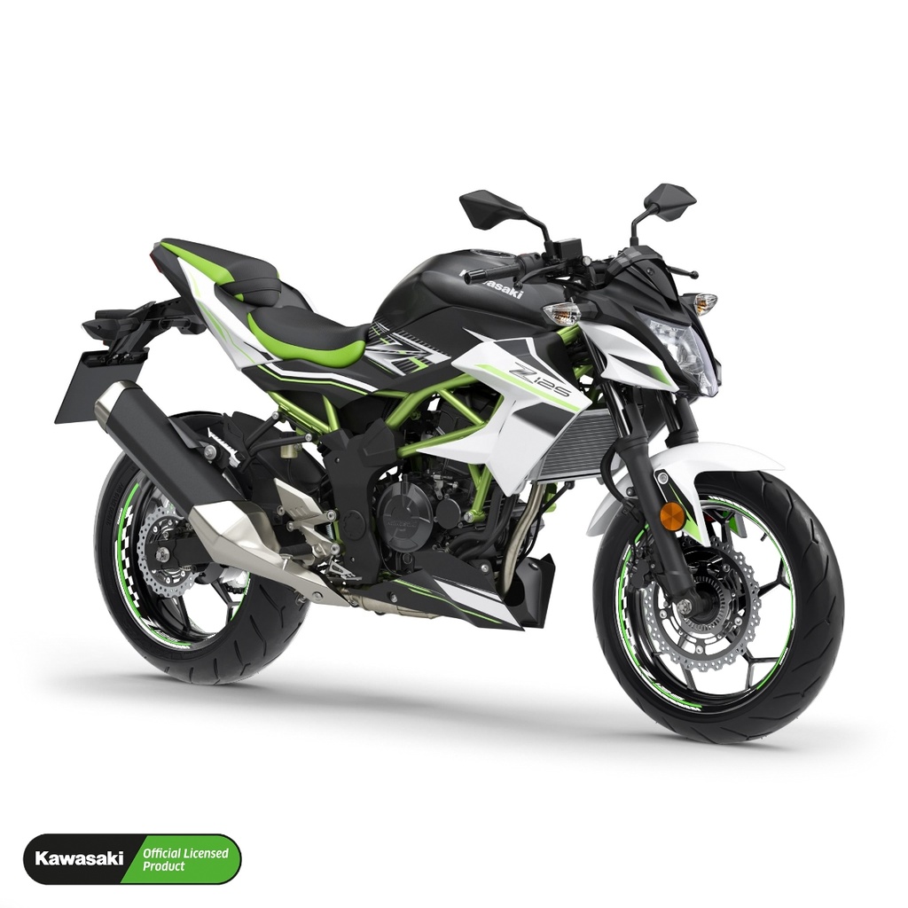 Kawasaki Z125 Felgenaufkleber geteilt Design GRID