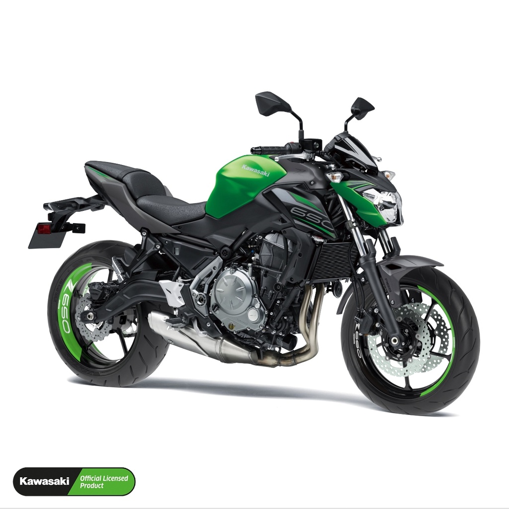 Kawasaki Z650 Felgenaufkleber geteilt Design Fifty Fifty V1