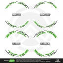 Kawasaki Z800 Felgenaufkleber geteilt Design GRID2 V2