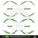 Kawasaki ZX-6R Felgenaufkleber geteilt Design GRID2 V2