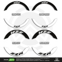 Kawasaki ZZR Felgenaufkleber geteilt Design Fifty Fifty V2