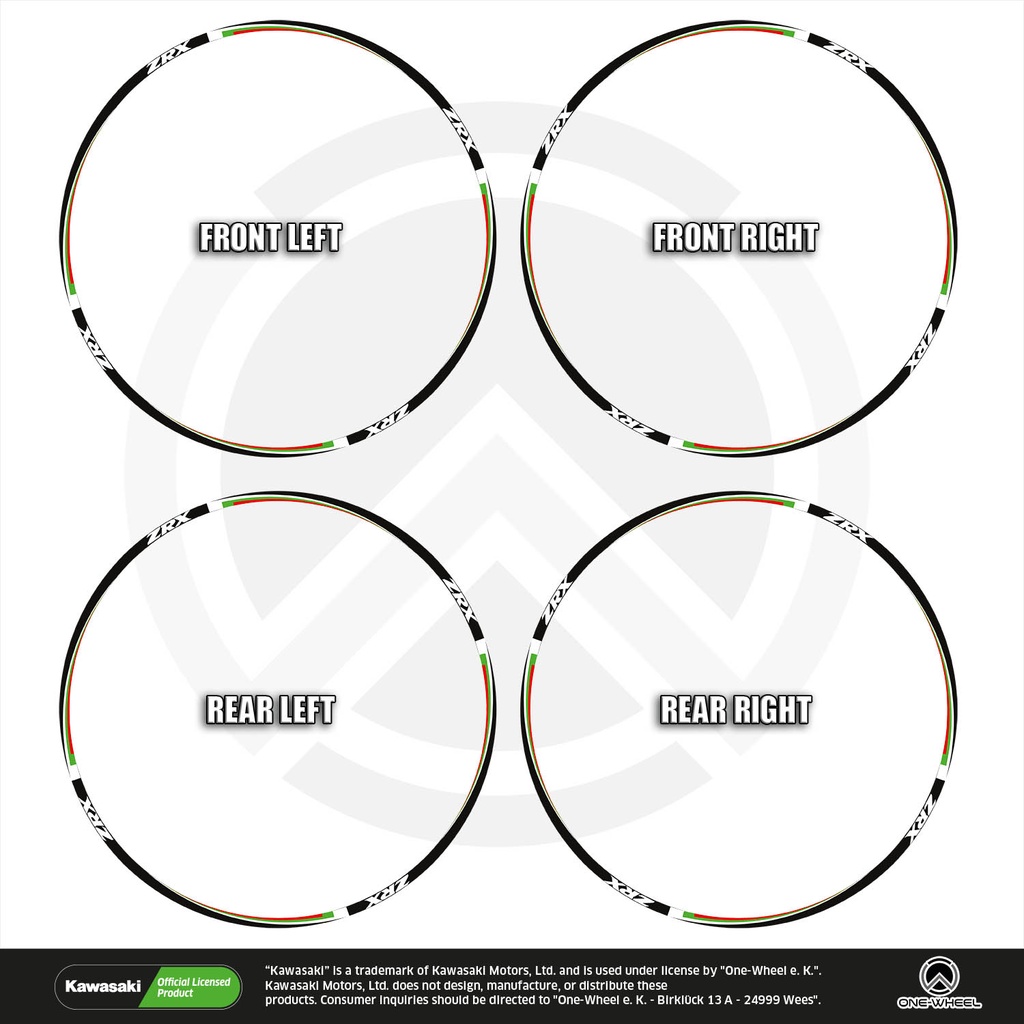 Kawasaki ZRX Felgenrandaufkleber Design V2