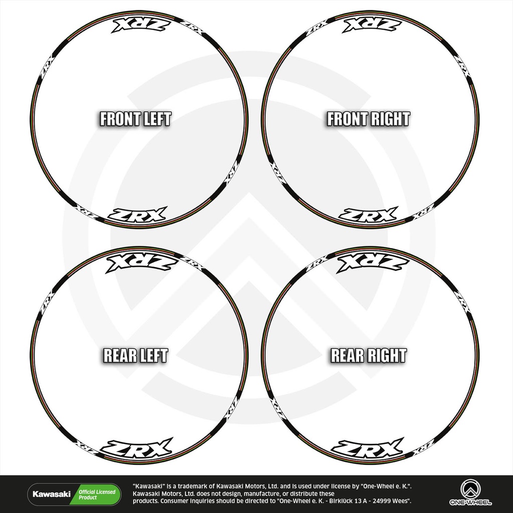 Kawasaki ZRX Felgenaufkleber Light Design V3