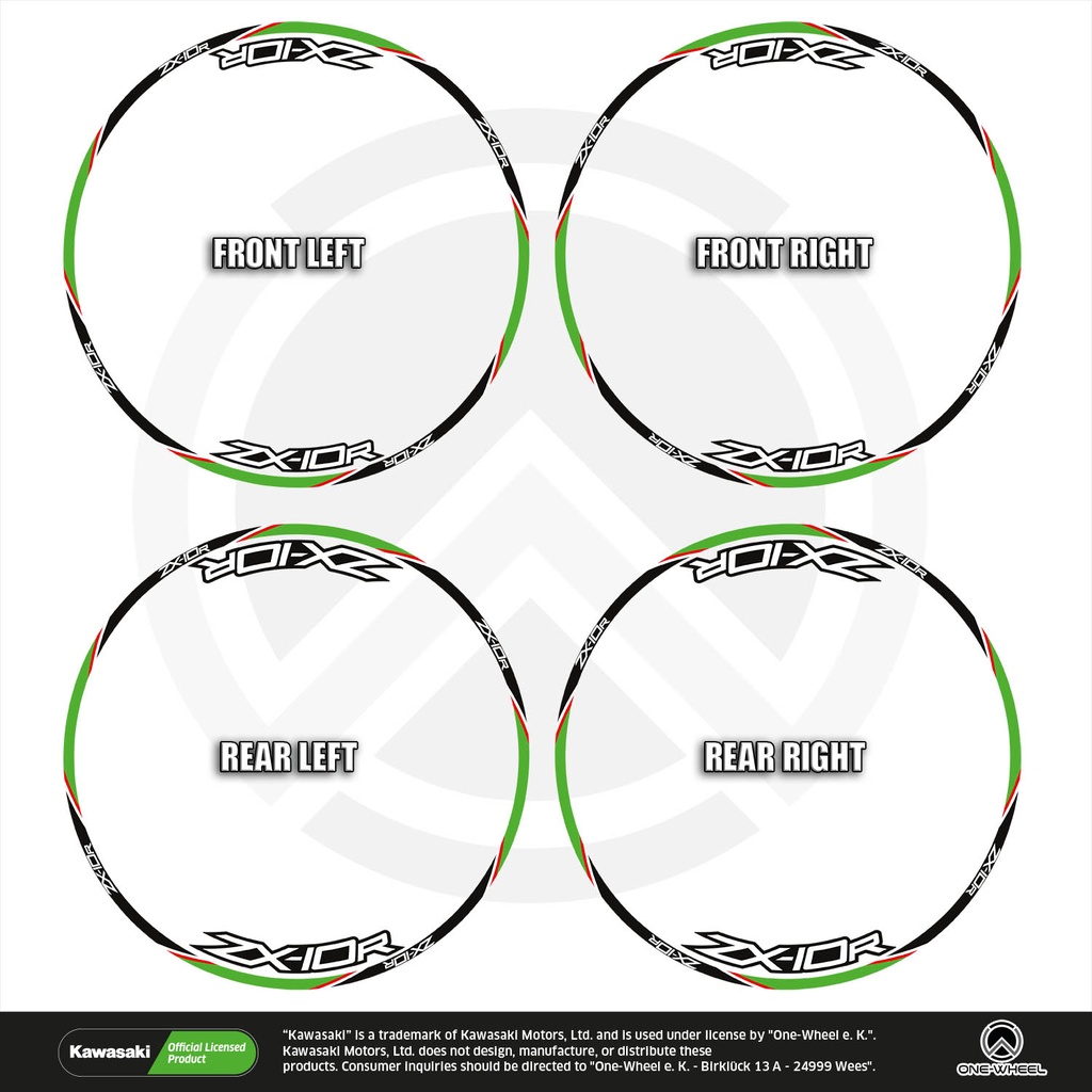 Kawasaki ZX-10R Felgenaufkleber Light Design V4