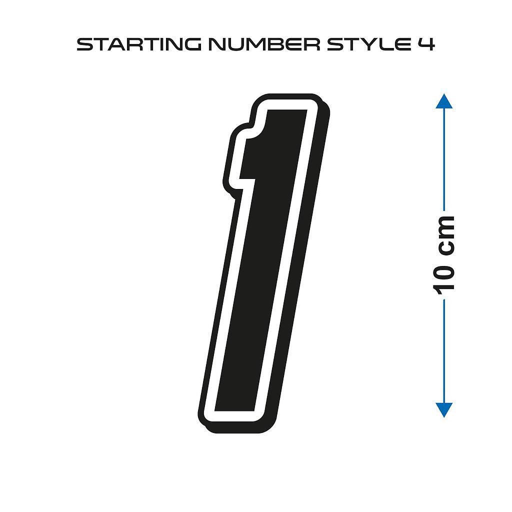 Starting Number Style4 Sticker 10cm high