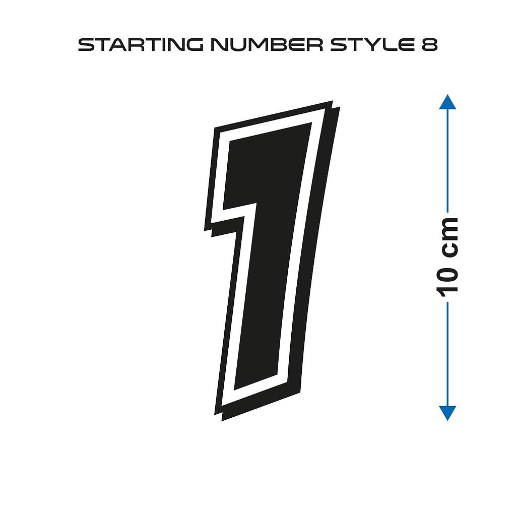 Starting Number Style8 Sticker 10cm high