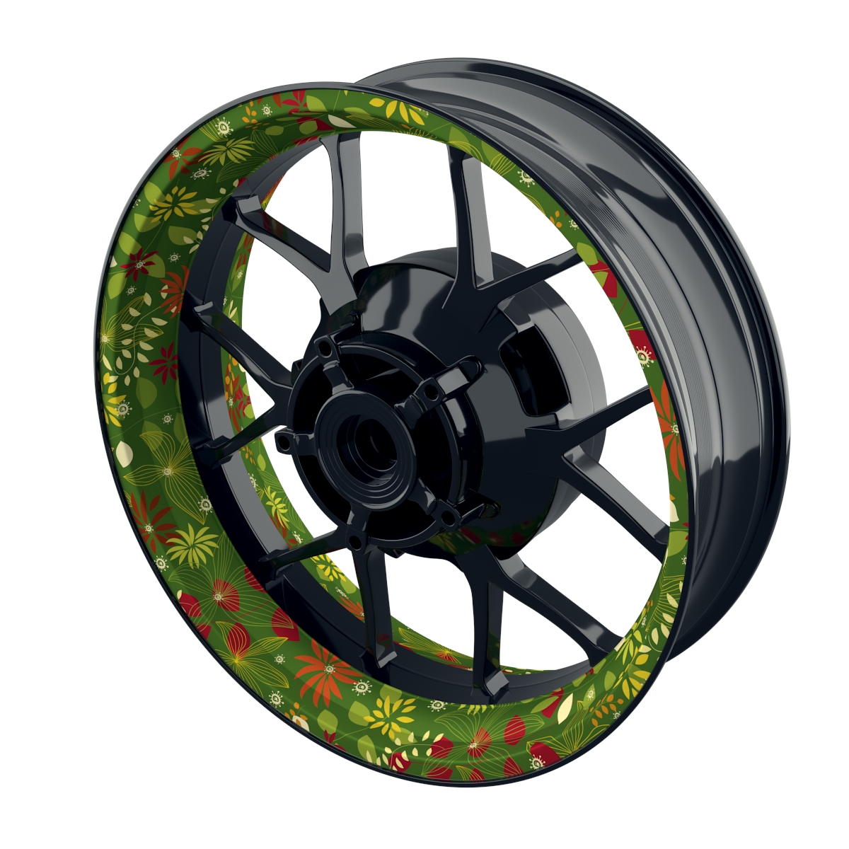 Flowers 9 Rim Decals  Wheelsticker Premium