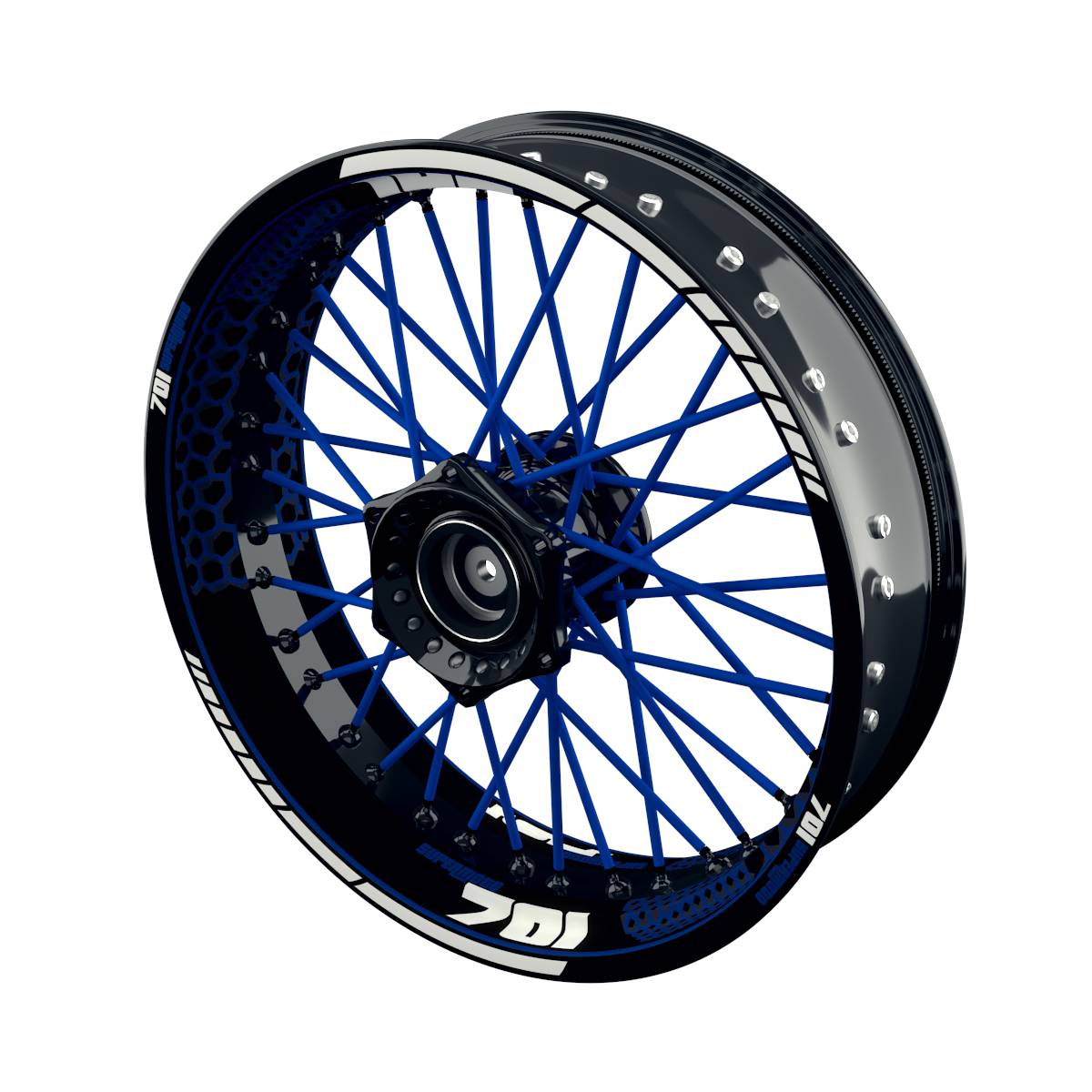 Felgenaufkleber für Husqvarna 701 Supermoto Hexagon Wheelsticker Premium