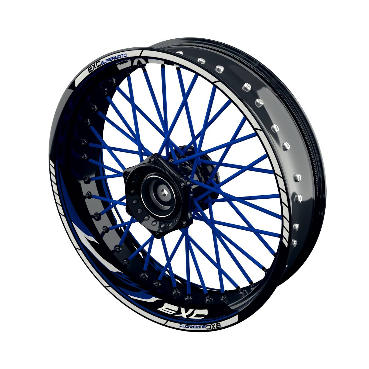 EXC Supermoto Razor Felgenaufkleber Wheelsticker Premium geteilt