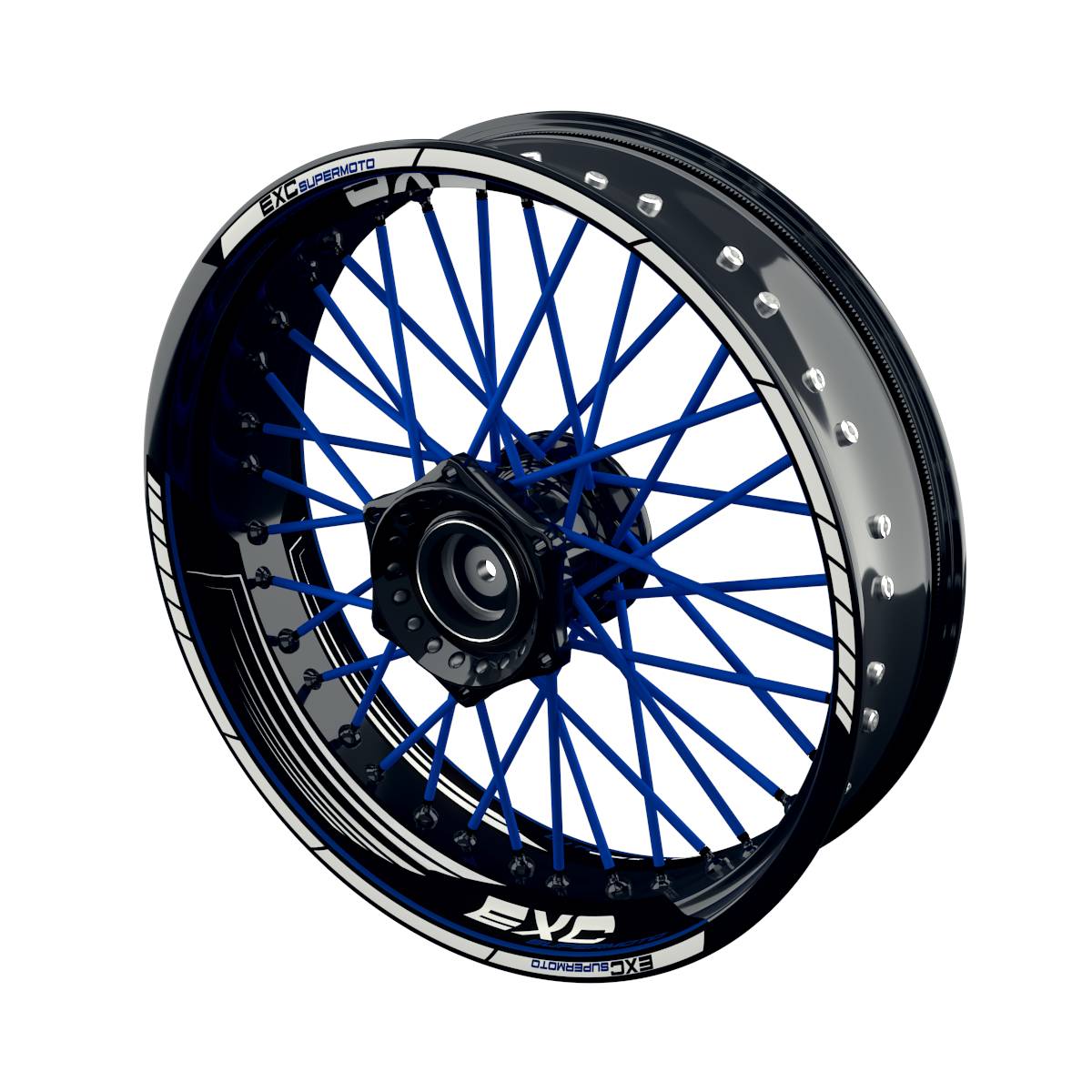 EXC Supermoto SAW Felgenaufkleber Wheelsticker Premium geteilt