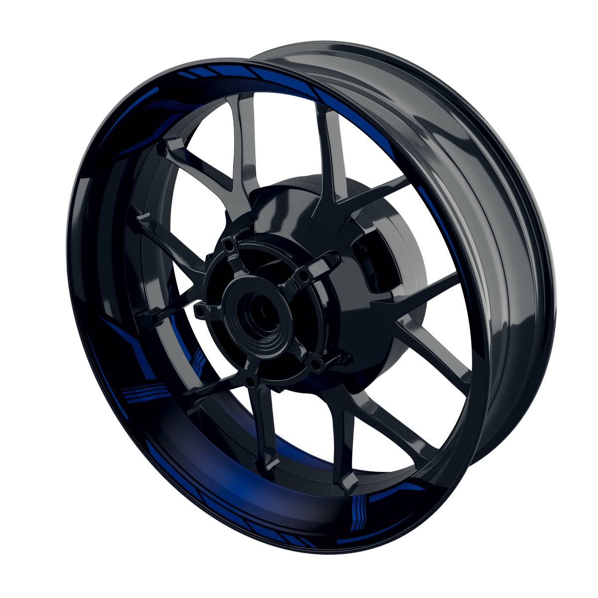 Gradient schwarz Felgenaufkleber Wheelsticker Premium geteilt