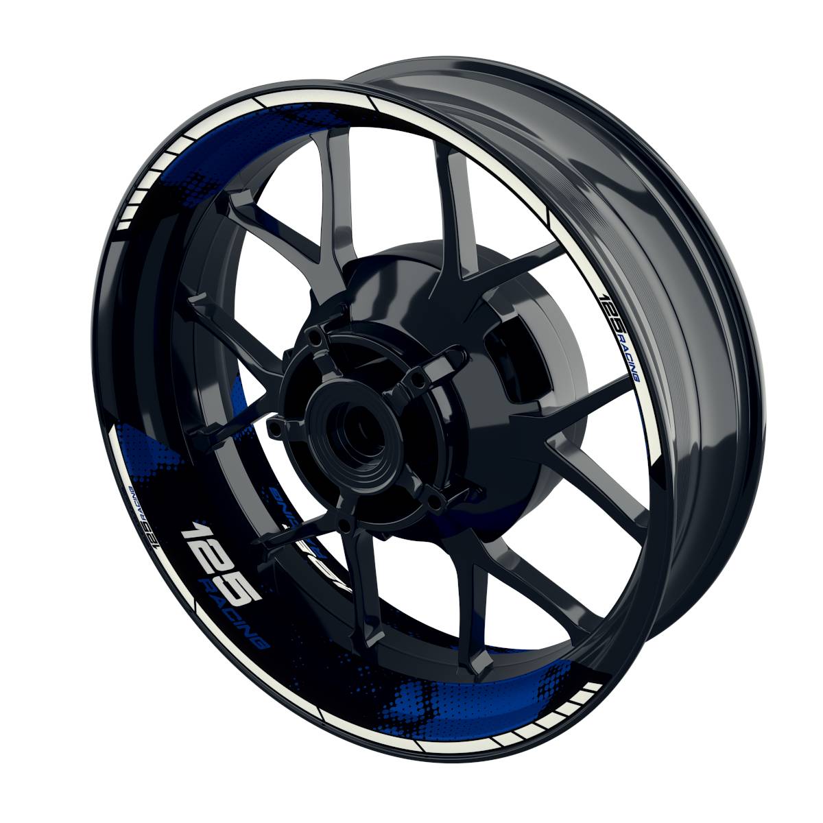 Racing 125 Dots Felgenaufkleber Wheelsticker Premium geteilt