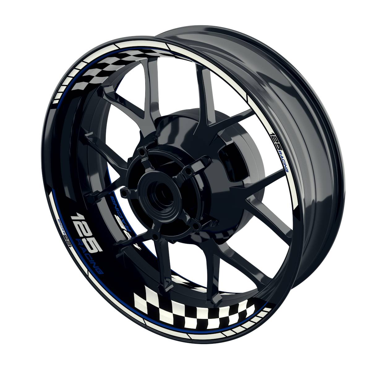 Racing 125 Grid Rim Decals Wheelsticker Premium splitted