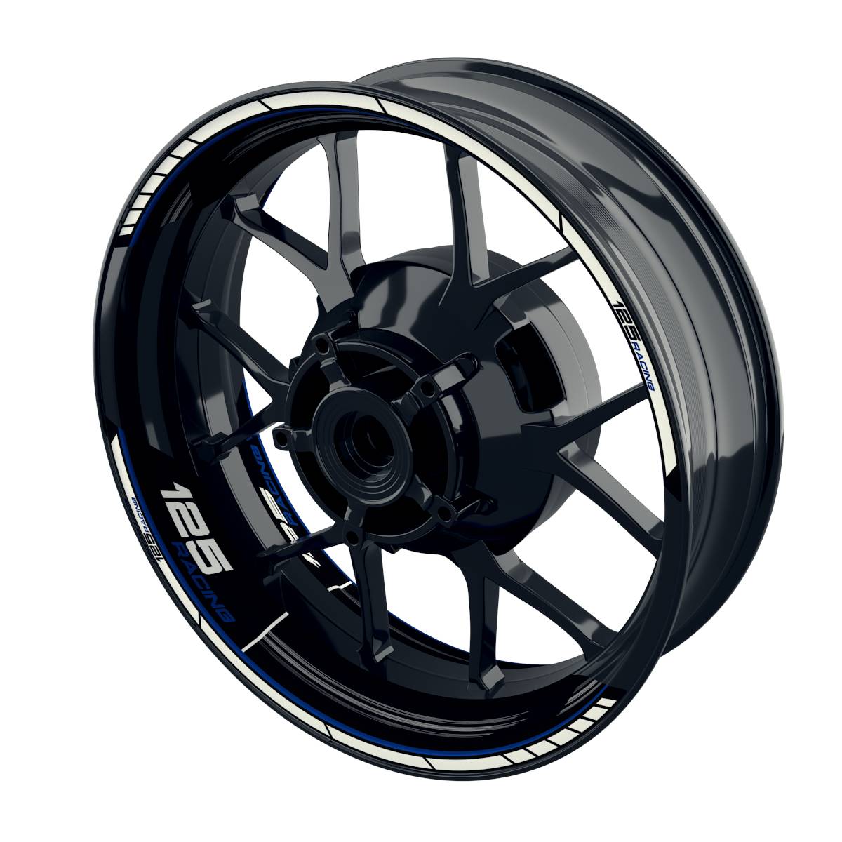 Racing 125 Scratched Rim Decals Wheelsticker Premium splitted