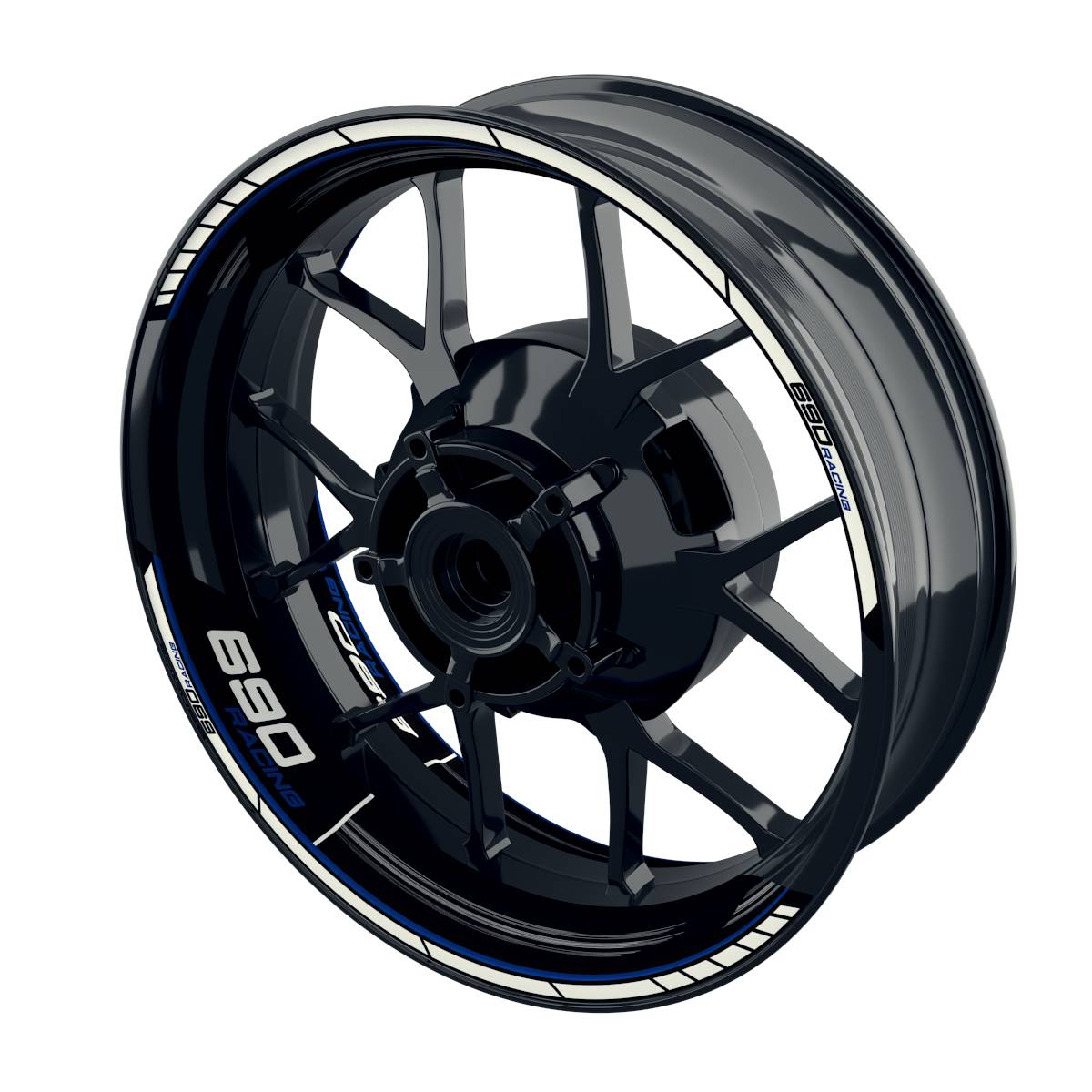 Racing 690 Scratched Rim Decals Wheelsticker Premium splitted