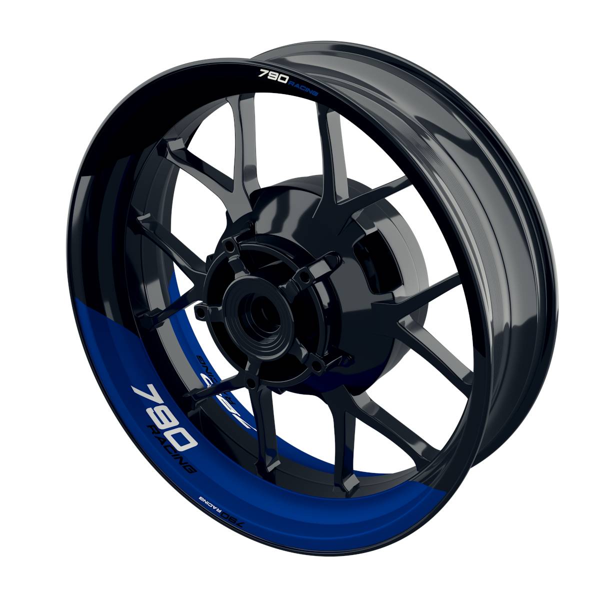 Racing 790 halb halb Felgenaufkleber Wheelsticker Premium geteilt