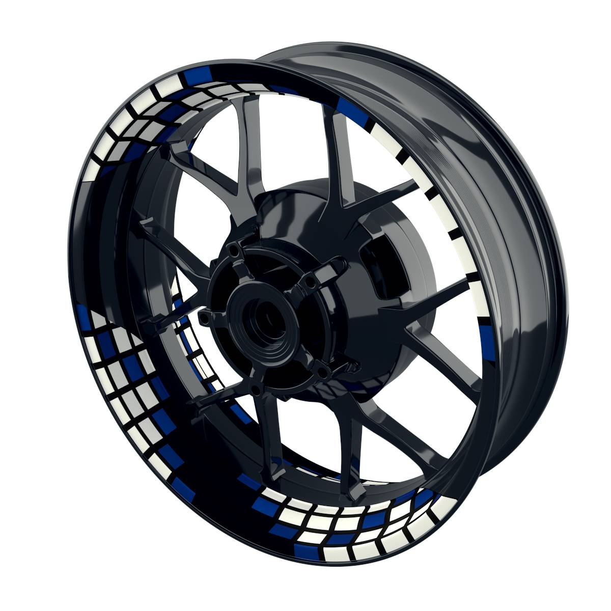 Rectangles black Rim Decals Wheelsticker Premium splitted