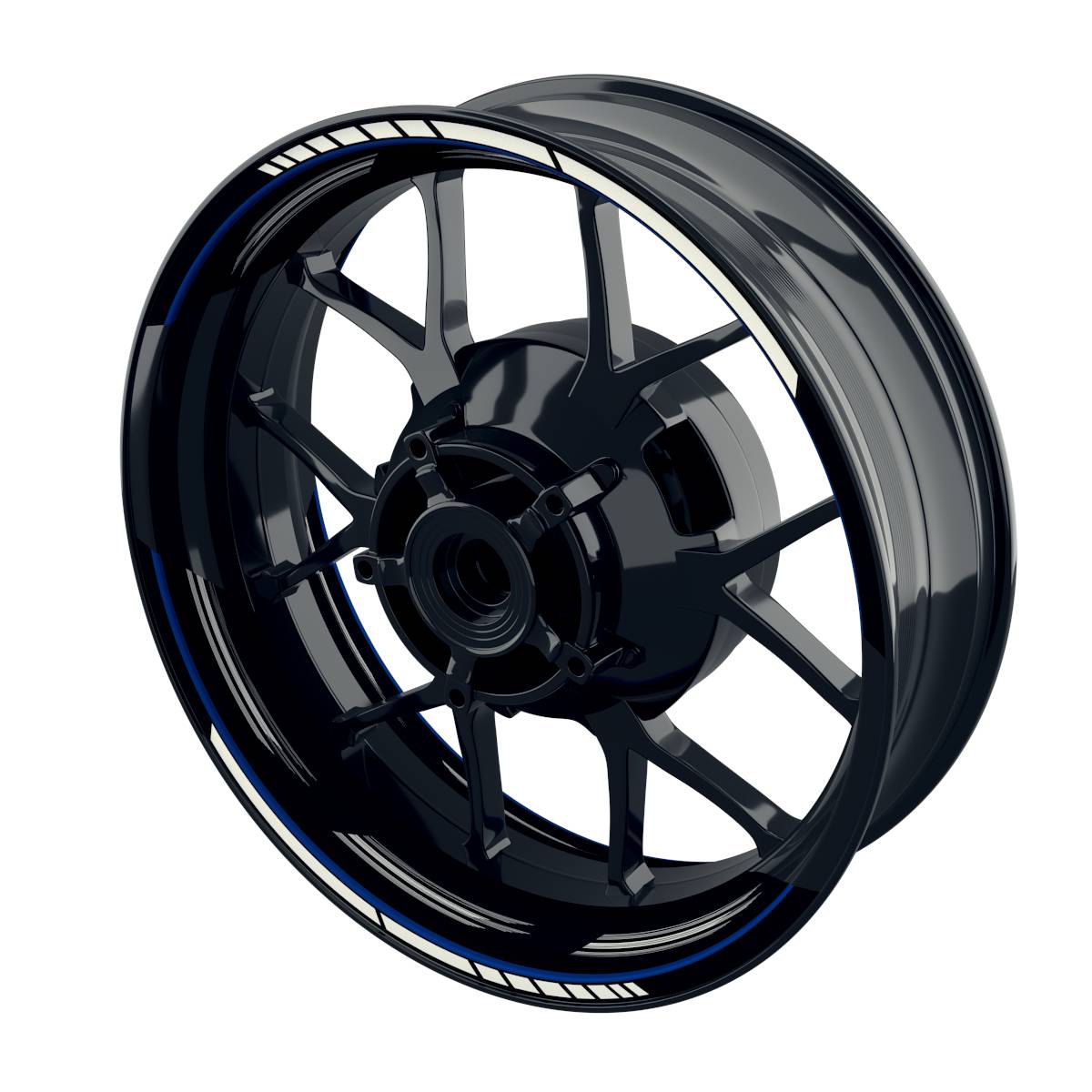 Scratched black Rim Decals Wheelsticker Premium splitted