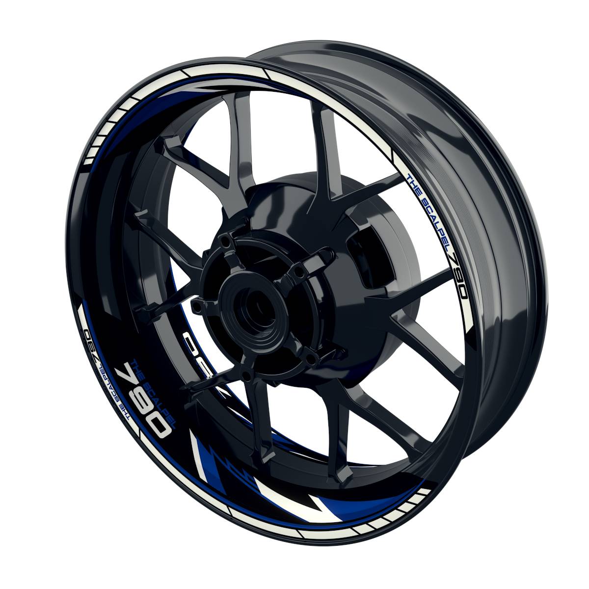 THE SCALPEL 790 Razor Felgenaufkleber Wheelsticker Premium geteilt