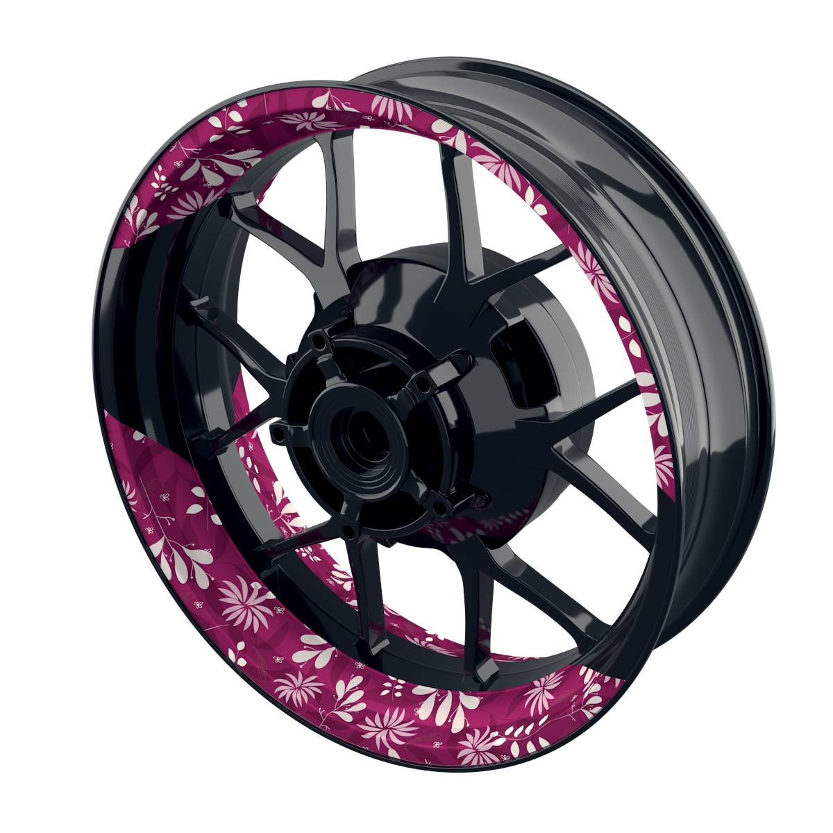 Flowers 2 Rim Decals Wheelsticker Premium splitted