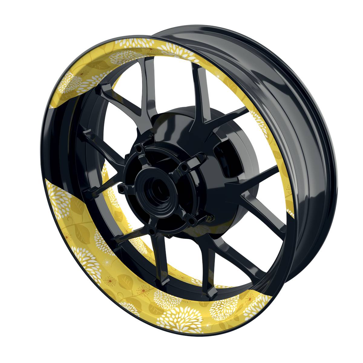 Flowers 8 Felgenaufkleber Wheelsticker Premium geteilt